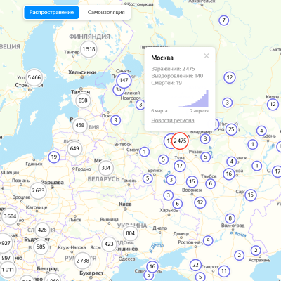 Карта коронавируса по домам онлайн